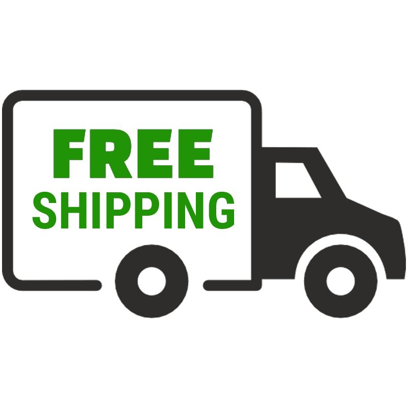 Free shipping on all standard orders badge