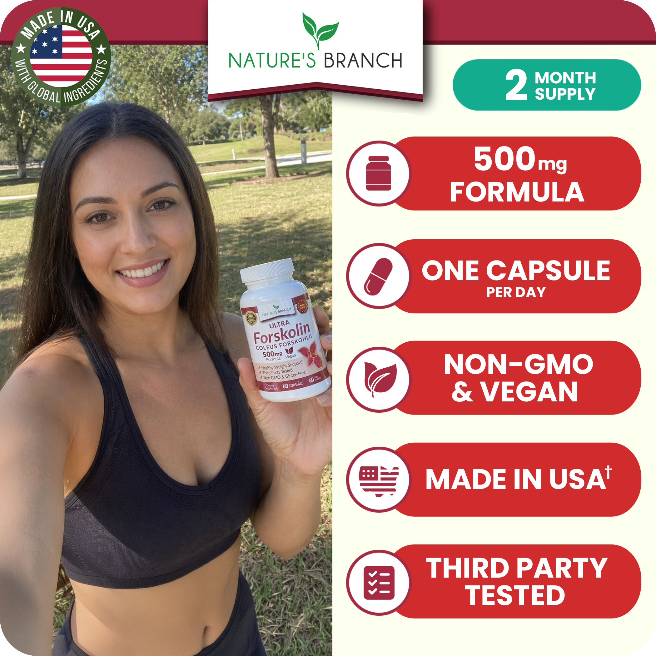 Forskolin For Weight Support (500mg Formula) - Nature's Branch