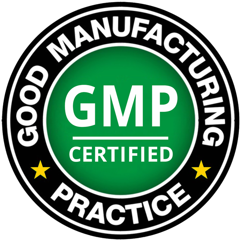 GMP Certified Good Manufacturing Practice badge
