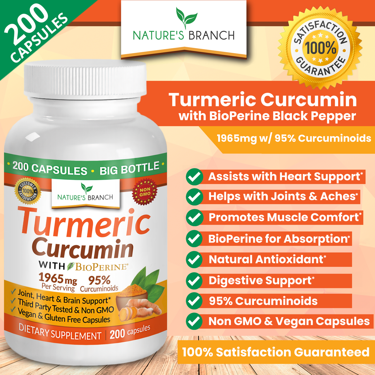 Turmeric Curcumin with BioPerine® 1965mg (95% Standardized Curcuminoids)